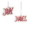 Peppermint Joy & Noel Glass Ornament Set